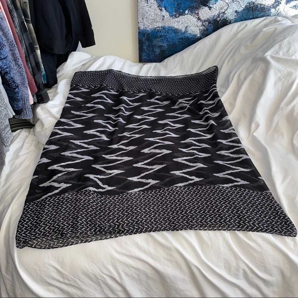 Light, multi patterned infinity scarf